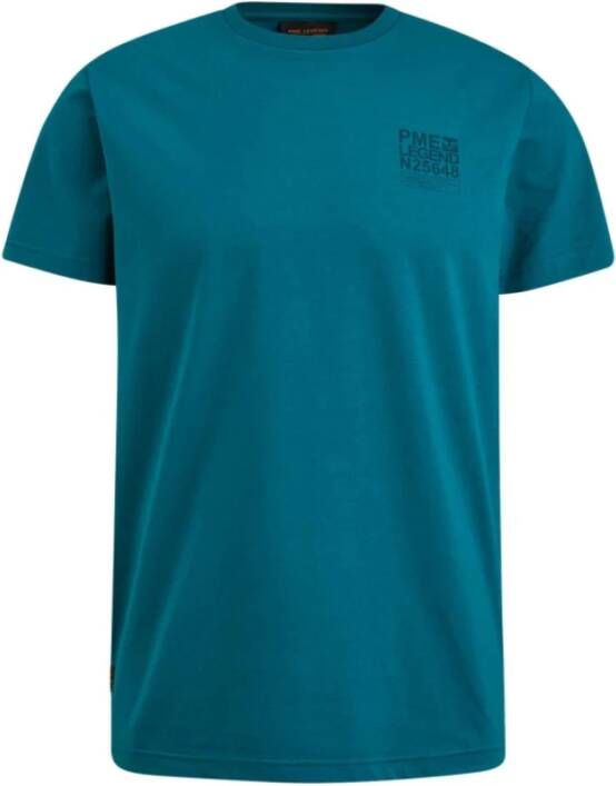 PME Legend T-Shirt- PME S S R-Neck Cotton Elastan Jersey Blauw Heren