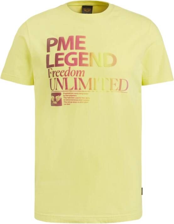 PME Legend T-Shirt- PME S S R-Neck Single Jersey Geel Heren