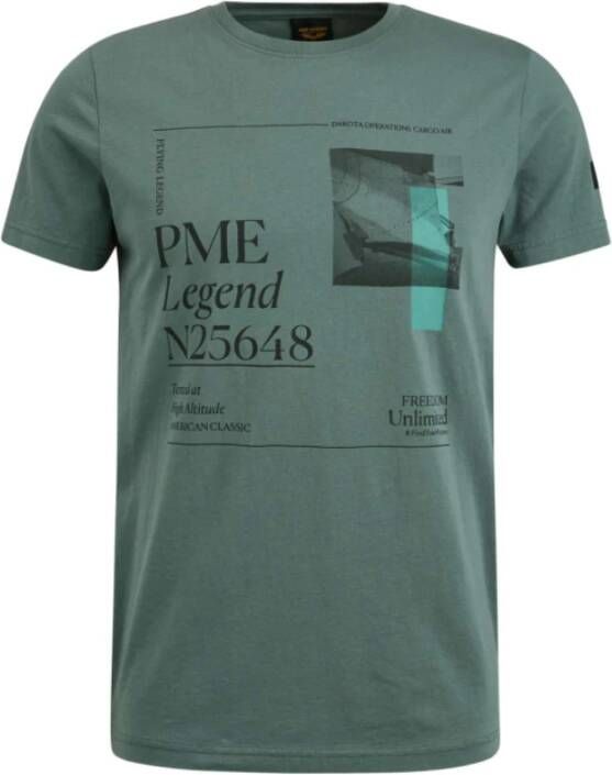 PME Legend T-Shirt- PME S S R-Neck Single Jersey Groen Heren