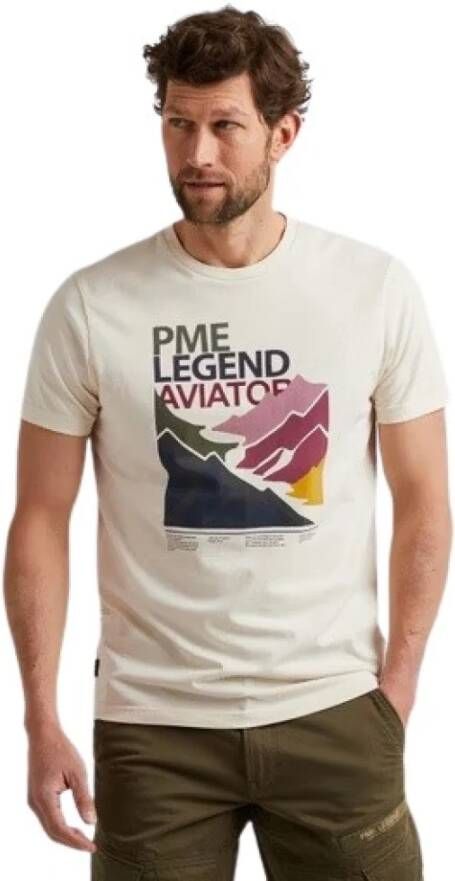 PME Legend T-Shirt- PME S S R-Neck Single Jersey White Heren