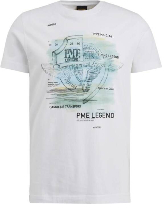 PME Legend T-Shirt- PME S S R-Neck Single Jersey Wit Heren