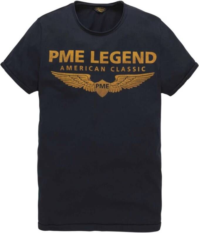 PME Legend T-shirt R-neck single jersey sky captain Blauw Heren