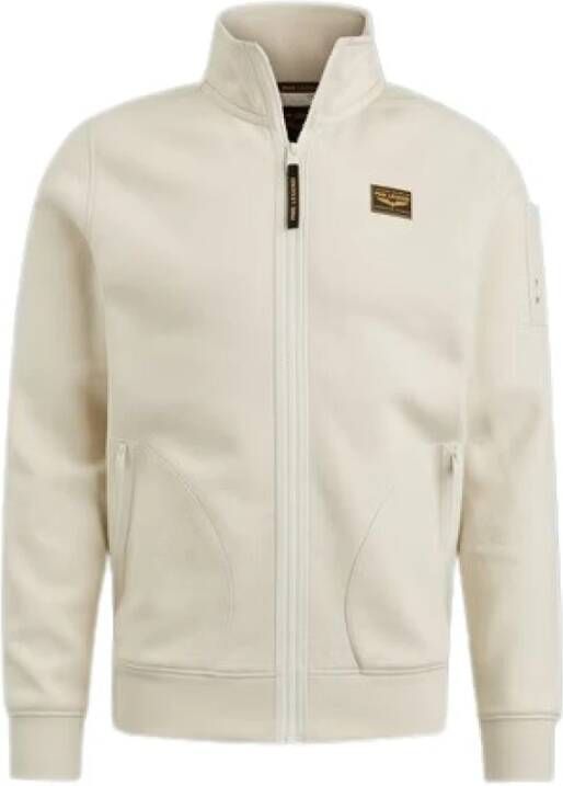PME Legend Vest- PME ZIP Jacket Soft Brushed Fleece White Heren