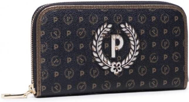 Pollini Heritage Avorio Nero Damesportemonnee Black Dames