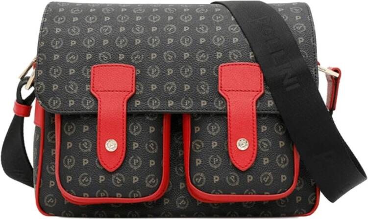 Pollini Heritage Logo Classic Cross Body Tas Zwart Dames