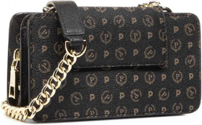 Pollini Heritage Nero Logo Cross Body Tas Zwart Dames