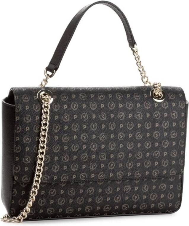 Pollini Heritage Zwarte Schoudertas voor Vrouwen Zwart Dames