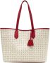 Pollini Ivoor Schoudertas met Heritage Print en Rode Inzetstukken White Dames - Thumbnail 1