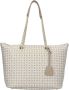 Pollini Ivoor Schoudertas met Heritage Print en Verwisselbare Handvatten White Dames - Thumbnail 1