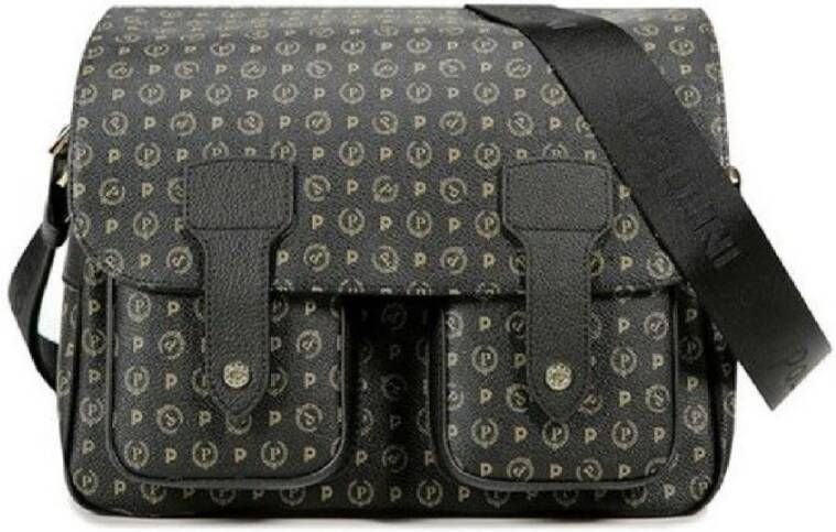 Pollini Kleine Heritage Print Messenger Schoudertas Black Dames