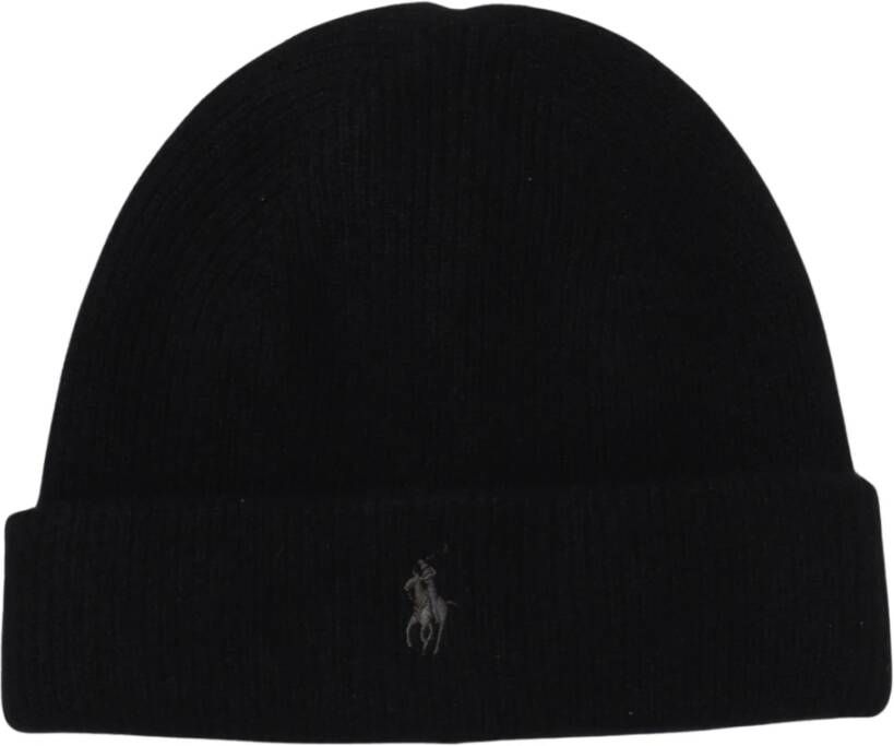 Polo Ralph Lauren Zwarte Cashmere Beanie One Size Black Heren
