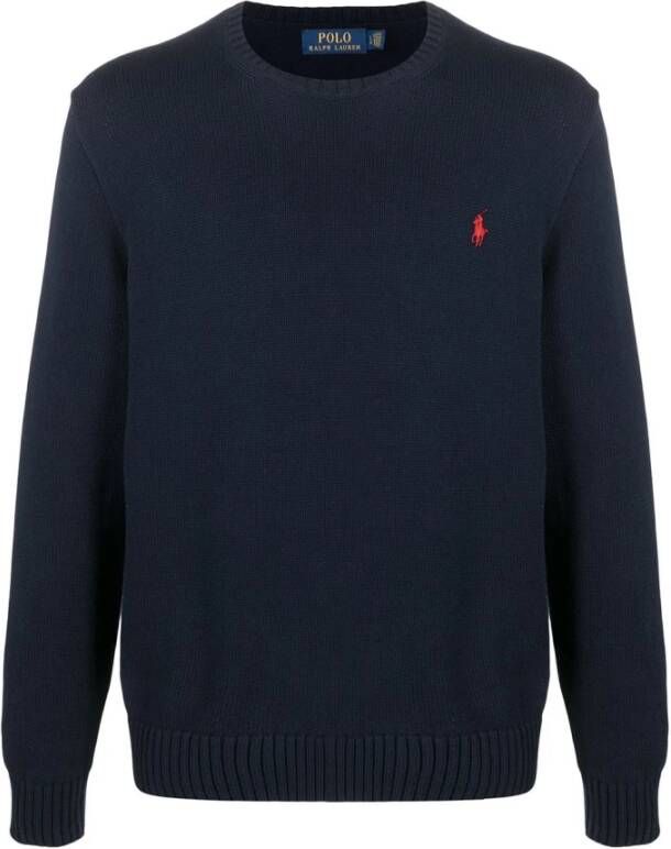 Polo Ralph Lauren Blauwe Sweaters met Handtekening Pony Blauw Heren