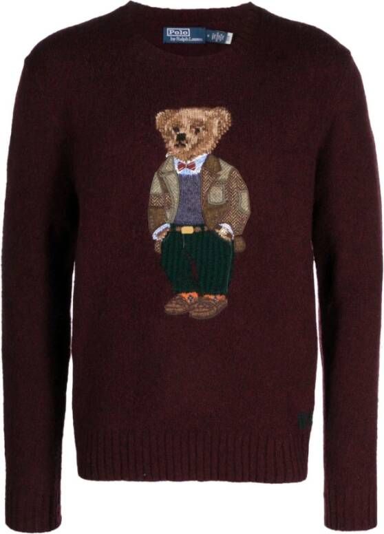 Polo Ralph Lauren Bordeaux Sweaters Lscnheritage Trui met Lange Mouwen Rood Heren