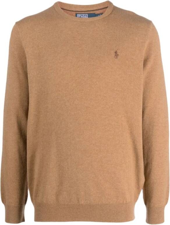 Polo Ralph Lauren Bruine Sweaters LS CN Pp-Lange Mouwen-Pullover Bruin Heren