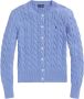 Polo Ralph Lauren Katoenen kabelgebreide cardigan met ronde hals Blue Dames - Thumbnail 2