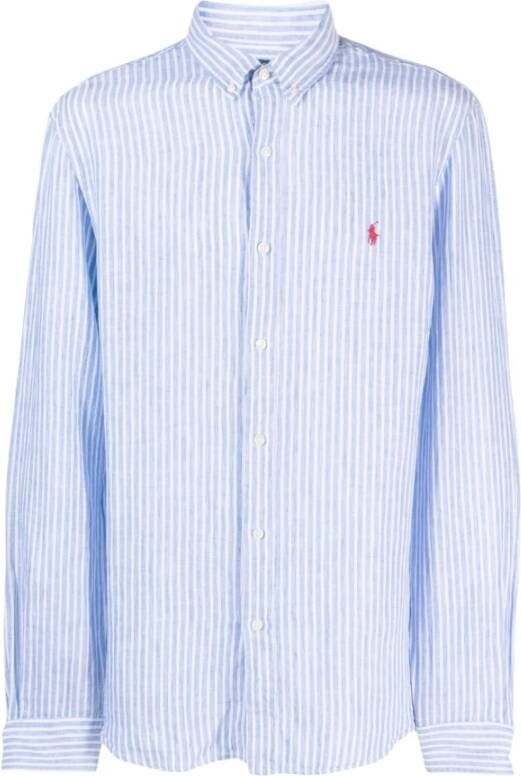 Polo Ralph Lauren Slim fit vrijetijdsoverhemd van linnen met streepmotief