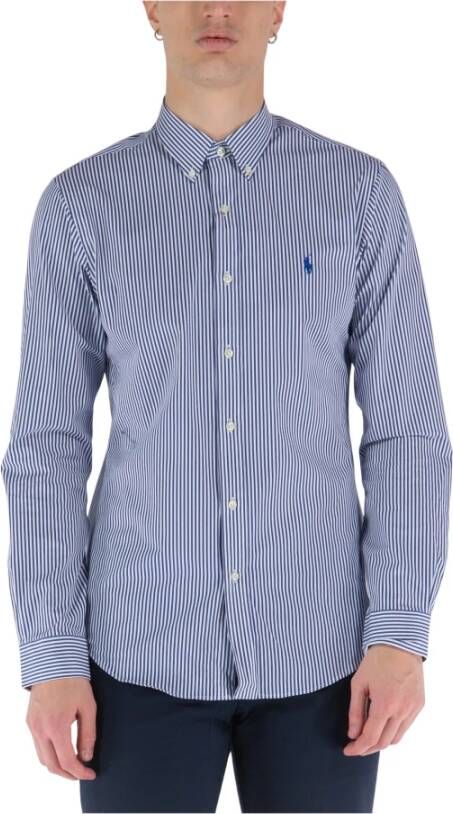 Polo Ralph Lauren Gestreept Shirt Blauw Heren