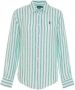 Polo Ralph Lauren Groene relaxed fit gestreepte linnen shirt Green Dames - Thumbnail 2