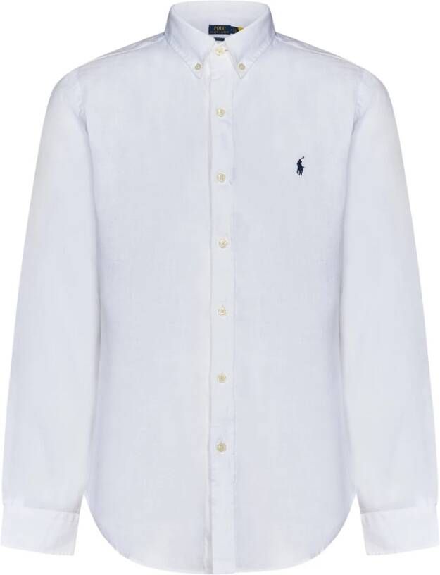 Polo Ralph Lauren Slim fit vrijetijdsoverhemd van linnen met opstaande kraag - Foto 3