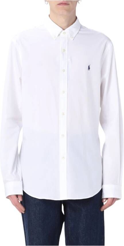 Polo Ralph Lauren Stretch Poleline Overhemd White Heren