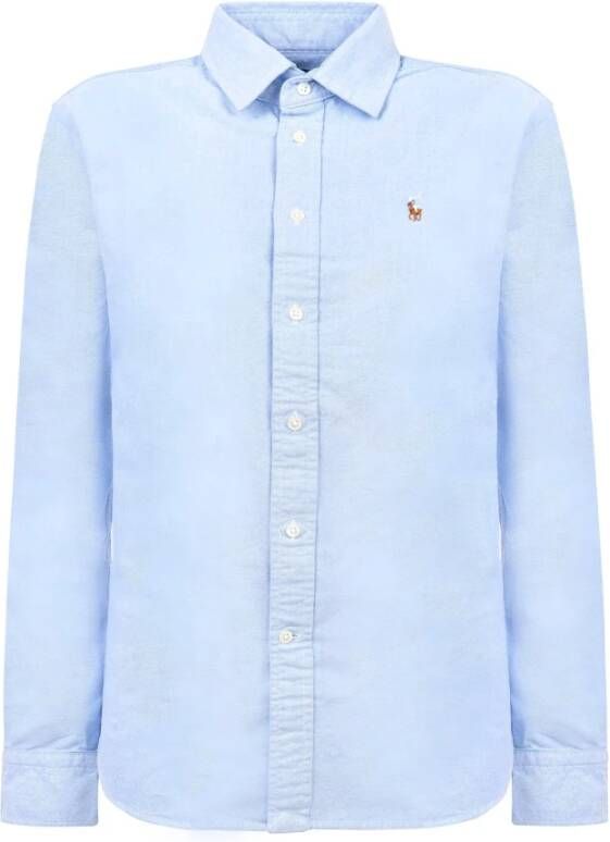 Ralph Lauren Klassieke Button Front Lange Mouw Overhemden Blue Dames