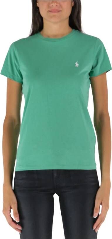 Polo Ralph Lauren Cotton Jersey Crew T-shirt Groen Dames