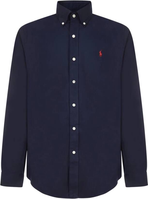 Polo Ralph Lauren Overhemd Lange Mouw CHEMISE DROITE CUSTOM EN OXFORD LEGER - Foto 4