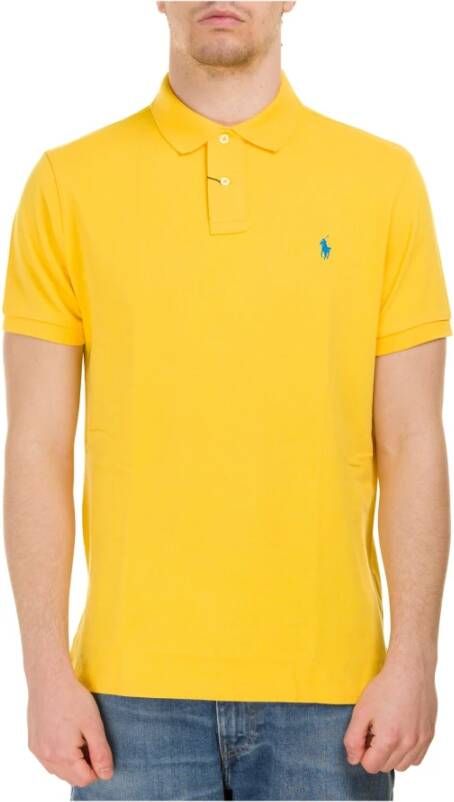 Polo Ralph Lauren Custom Slim Fit Polo Shirt Yellow Heren