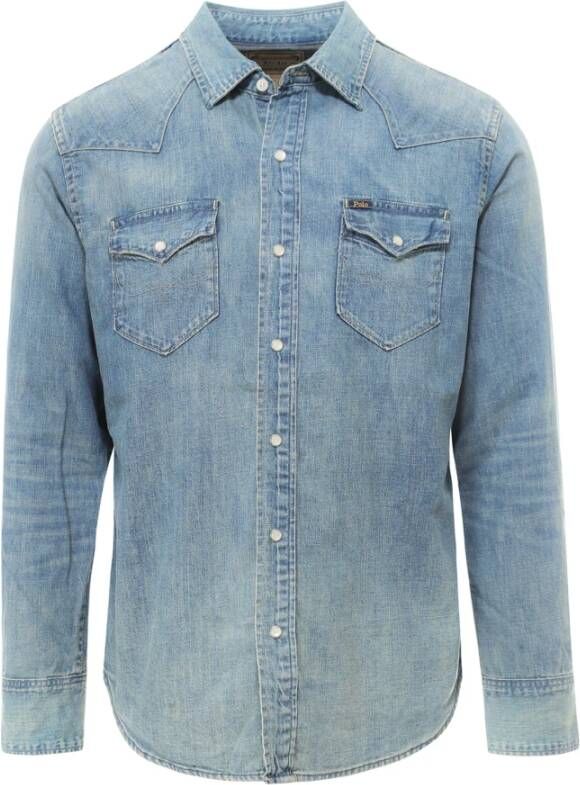 Polo Ralph Lauren Denim Shirts Blauw Heren