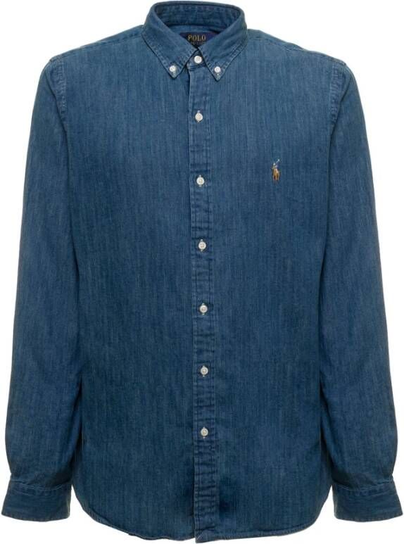 Polo Ralph Lauren Denim Shirts Blauw Heren