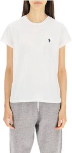 Polo Ralph Lauren embroidered logo t-shirt Wit Dames