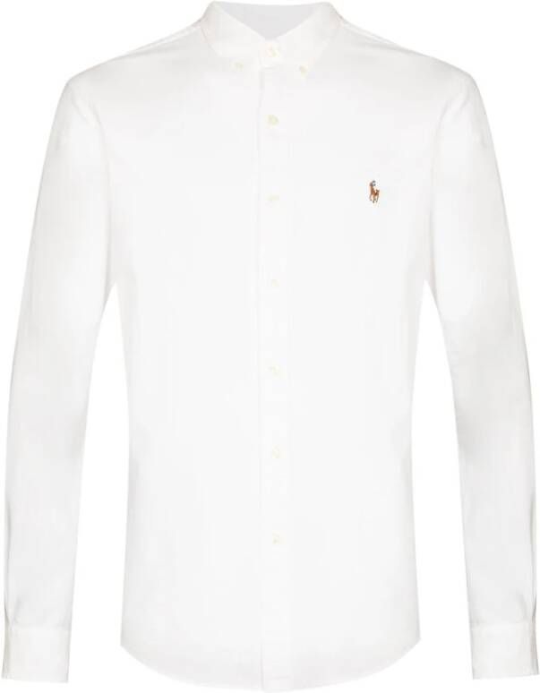 Polo Ralph Lauren Witte Oxford Overhemd Slim Fit Geborduurd Logo White Heren - Foto 11