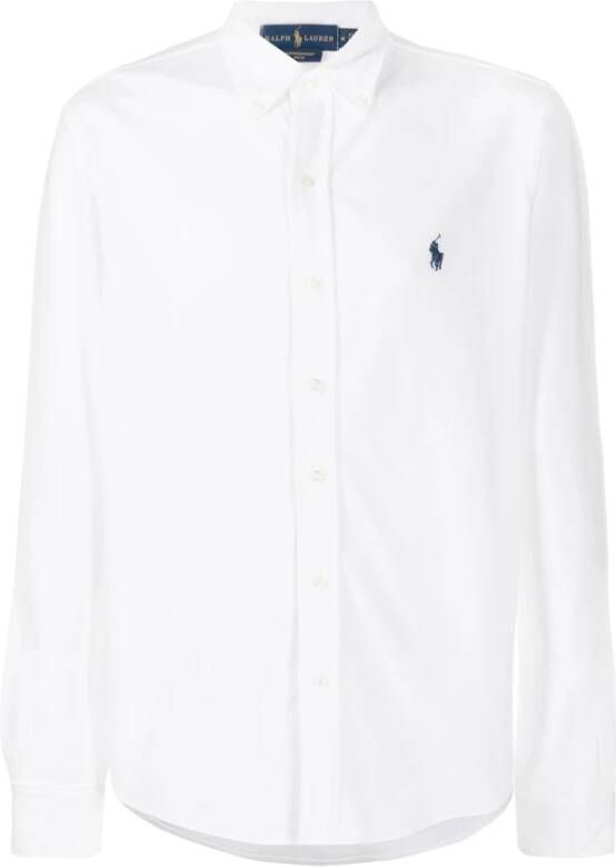 Ralph Lauren Formeel Gebreid Overhemd White Heren