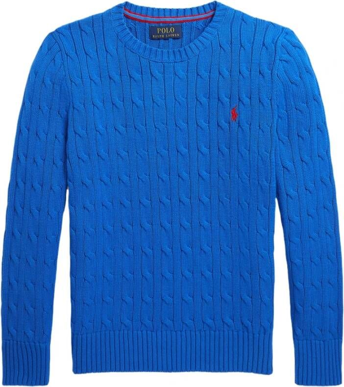 Polo Ralph Lauren Gevlochten Crew Neck Sweaters Blue Dames