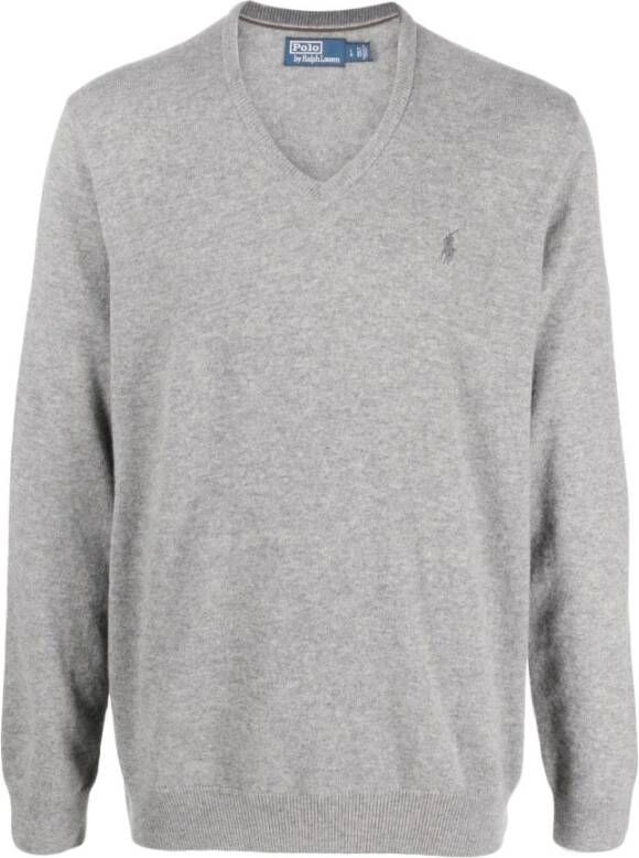 Polo Ralph Lauren Grijze Sweaters LS VN Pp-Long Sleeve-Pullover Grijs Heren