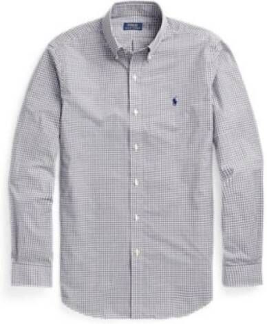 Polo Ralph Lauren Katoenen overhemd met geborduurd logo Gray Heren