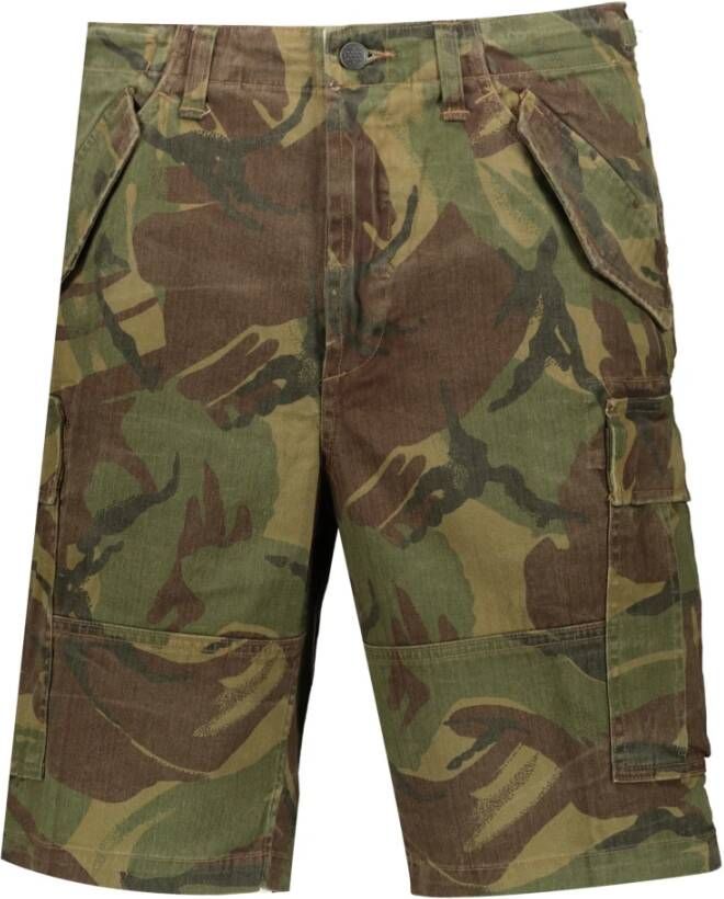 Ralph Lauren Groene Camouflage Katoenen Cargo Shorts Green Heren