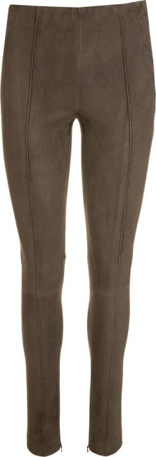 Polo Ralph Lauren Leather Trousers Bruin Dames
