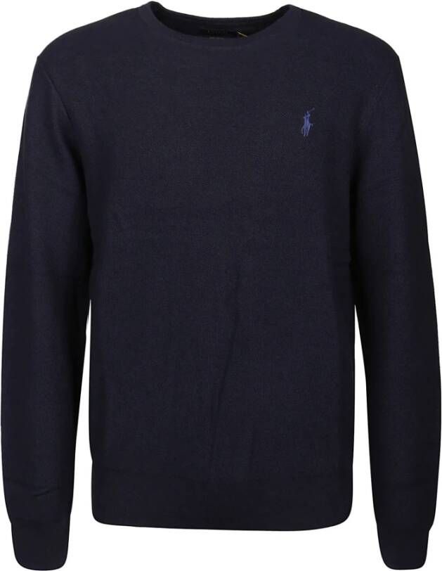 Polo Ralph Lauren Blauwe Sweaters LS SF CN Pp-Long Sleeve-Pullover Blauw Heren