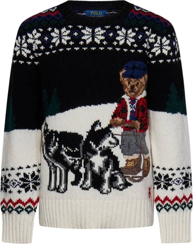 Polo Ralph Lauren Multicolor Sweaters met Polo Bear en Fair Isle Motief Meerkleurig Dames