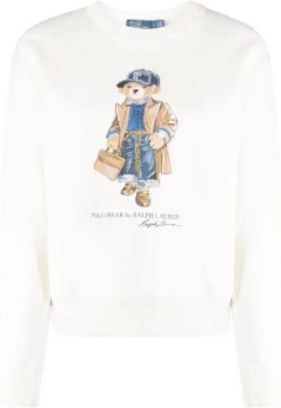Polo Ralph Lauren Polo Bear Crew-Neck Sweatshirt Wit Dames