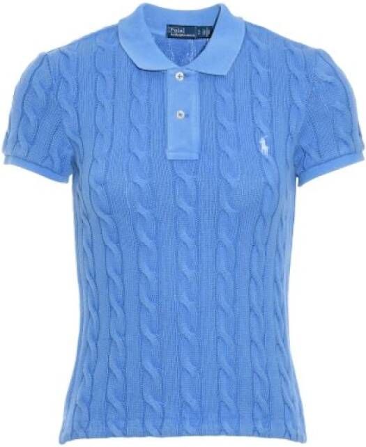 Ralph Lauren SS CBL Polo Stijlvol en Comfortabel Dames Poloshirt Blauw Dames