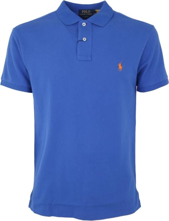 Polo Ralph Lauren Blauw Polo Shirt uit de Ss23 Collectie Blue Heren