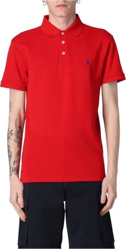 Ralph Lauren Rode Polo T-shirt met Korte Mouwen Red Heren