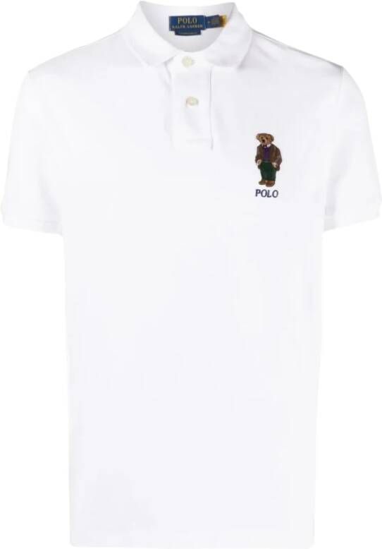 Polo Ralph Lauren Klieke Ribgebreide Polo Shirt White Heren