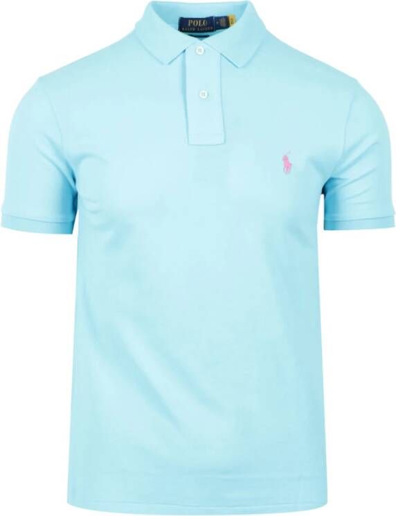 Ralph Lauren Turquoise Polo Shirt Amerikaanse Stijl Icoon Blue Heren - Foto 11