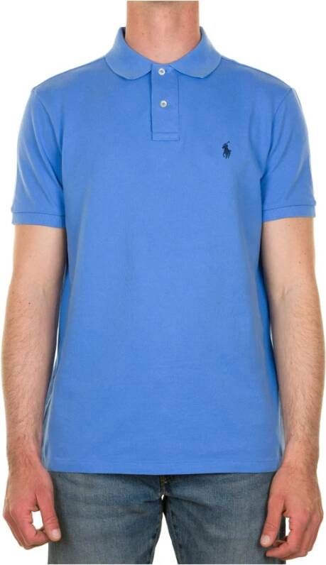Polo Ralph Lauren Sskccmslm1 Korte Mouw Gebreide T-shirts en Polos Blue Heren