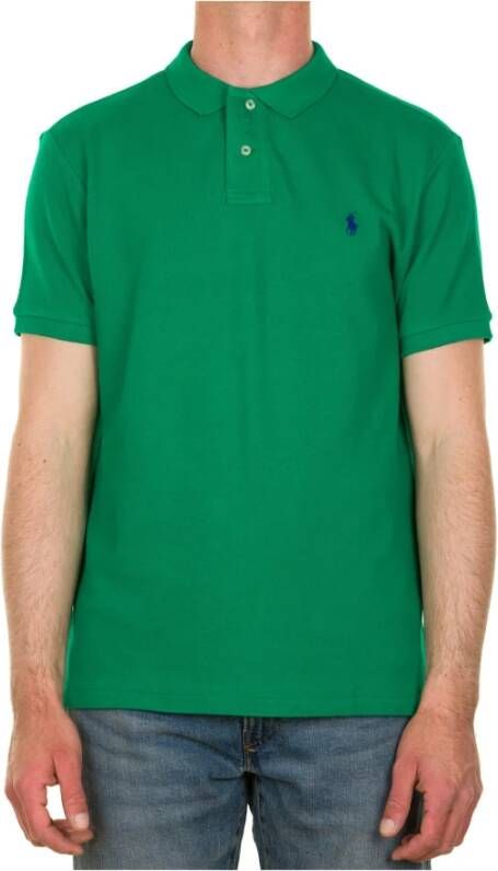 Polo Ralph Lauren Custom Slim Fit Billiard Polo Shirt Green Heren