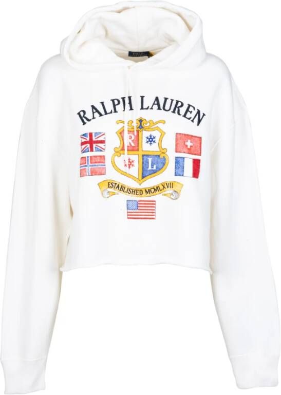 Polo Ralph Lauren Prl blauw label hoodie wit Dames