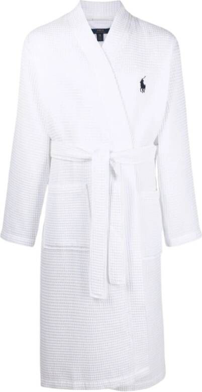Polo Ralph Lauren Luxe witte katoenen geborduurde logobadjas White Heren
